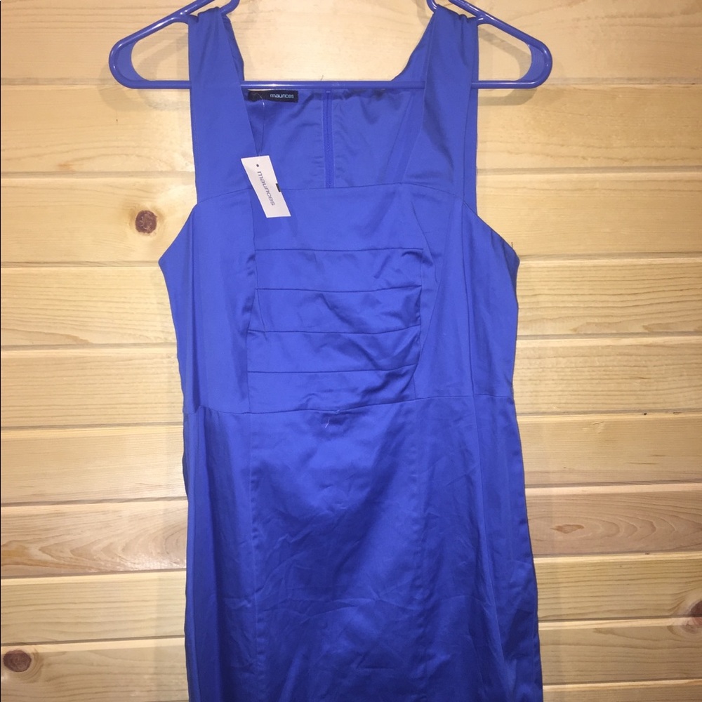 Blue sleeveless dress